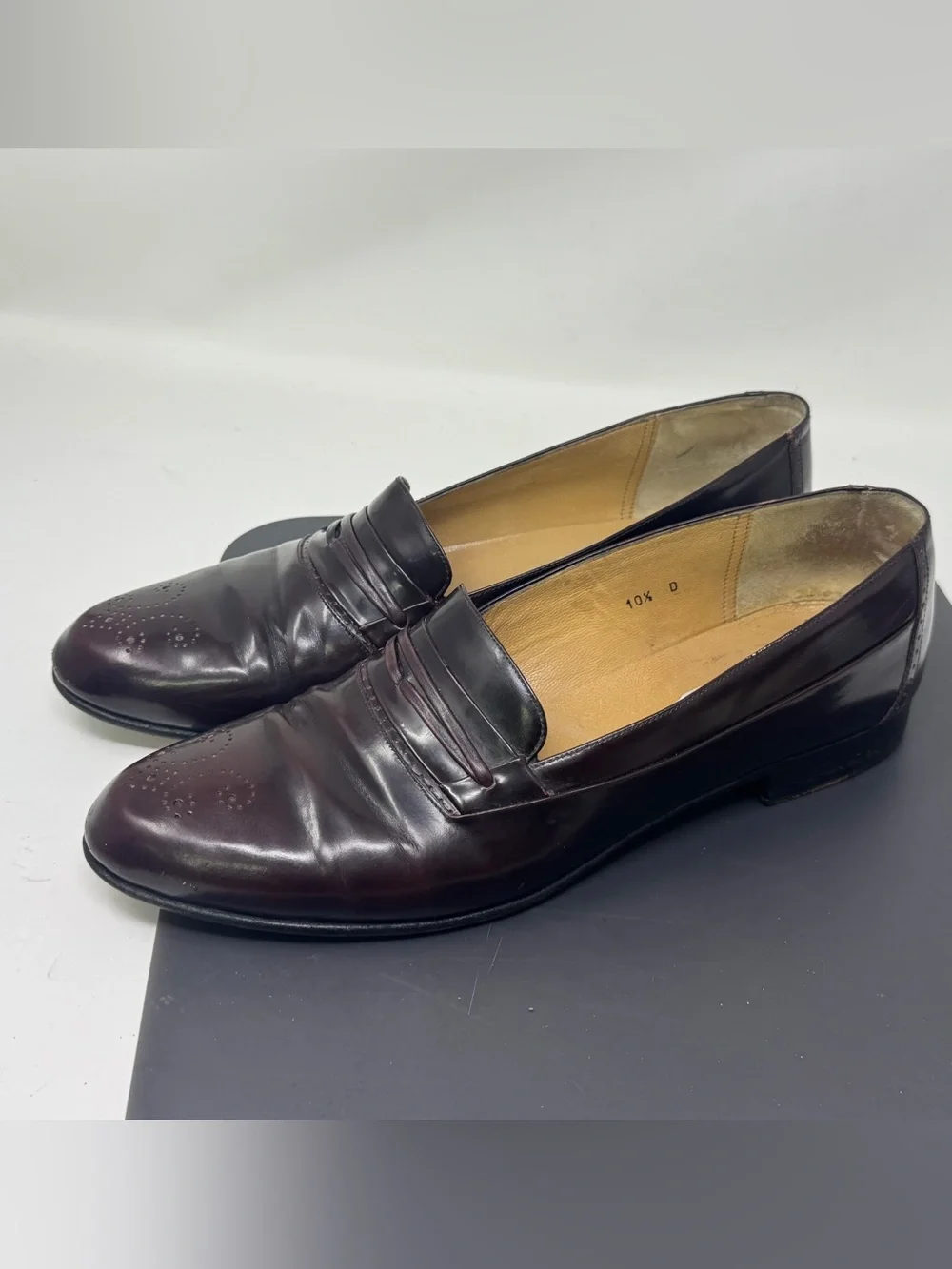 Vintage BALLY Burgundy Slip On Loafers - Burgundy Size 10.5